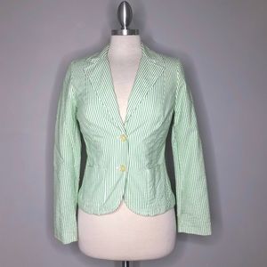 TOMMY HILFIGER Striped Seersucker Fitted Blazer